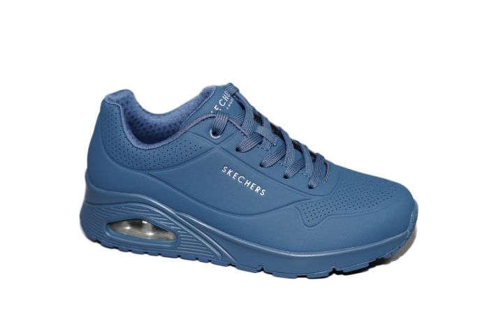 Skechers veterschoen in blauw blauwzool