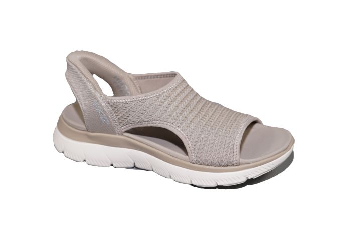 Skechers sandaal in taupe slip ins systeem