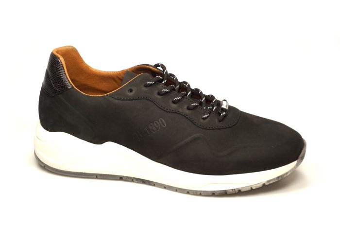 Berkelmans sneaker in zwart nubuck