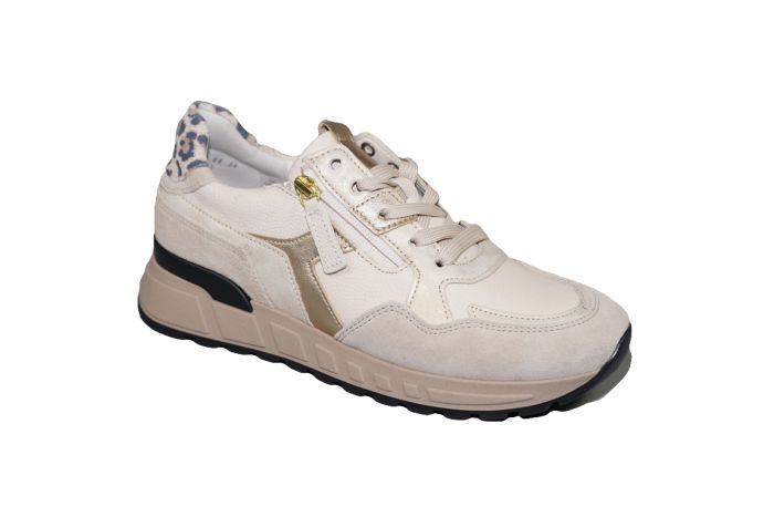 Gabor sneaker wit combi met luipaard hiel