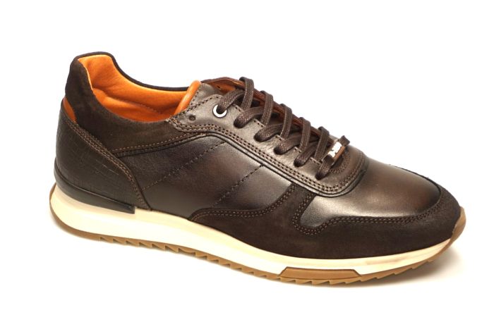 Berkelmans sneaker in bruin leer
