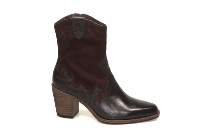 Tamaris western laars zwart bruin combi