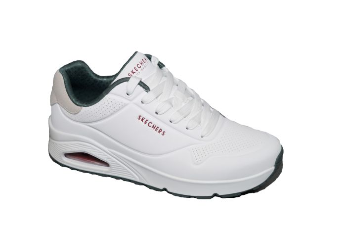 Skechers sneaker in wit met beige hiel UNO