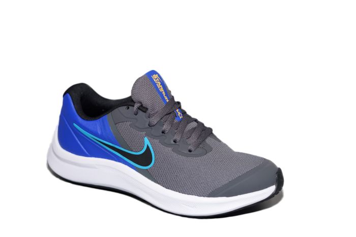 Nike Star Runner 3 in grijs blauw combi