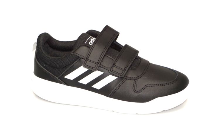Adidas klitteband schoen in zwart leer look