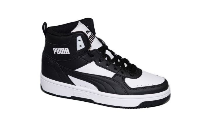 Puma Rebound Joy JR hoog sneaker in zwart wit