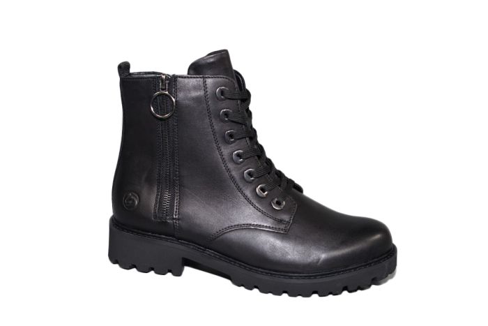 Remonte Bikerboot in zwart leer