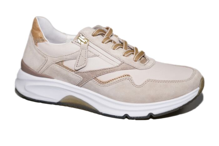Gabor Sneaker in beige combi met rolling soft