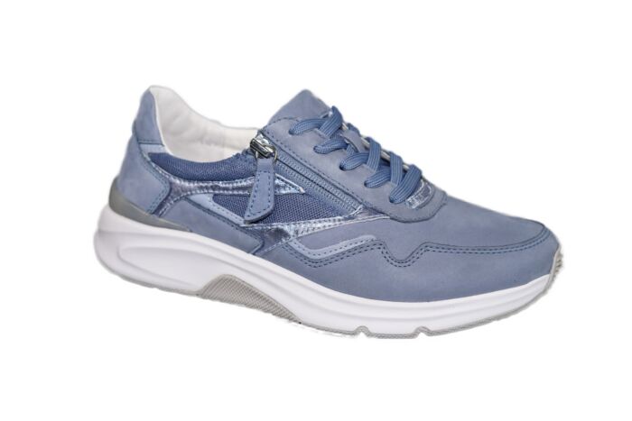 Gabor Sneaker in licht blauw met rolling soft