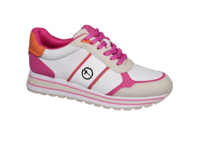 Tamaris Sneaker in wit rose combi