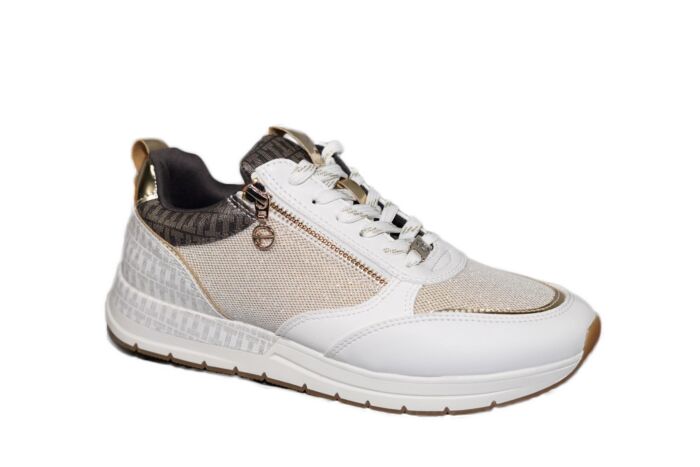 Tamaris Sneaker in beige glitter combi
