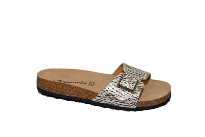 Tamaris Slipper in zebra combi 1 band