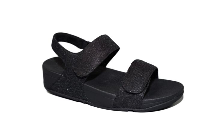 Fitflop Sandaal in zwart met klitteband