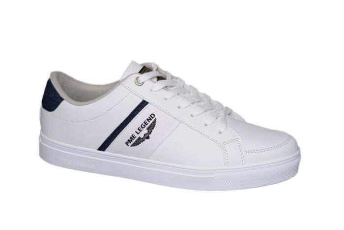 Pme Legend Sneaker in wit met blauw strepen