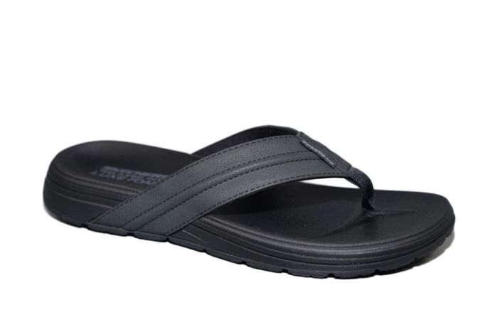 Skechers Teen slipper in zwart super zacht