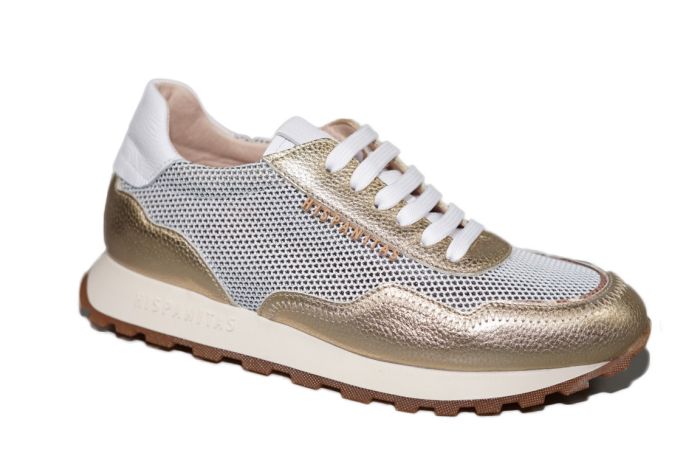 Hispanitas sneaker in goud wit combi