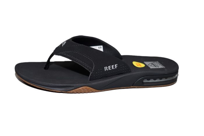 Reef teenslipper in zwart met fles opener