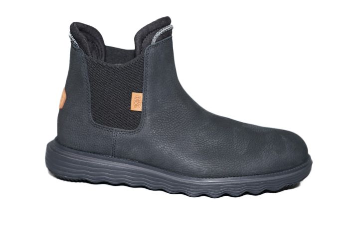 Hey Dude chelsea boot in zwart leer