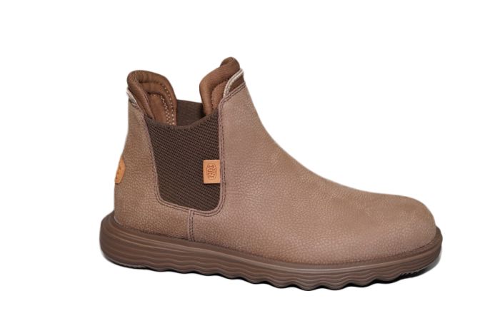 Hey Dude chelsea boot in bruin leer