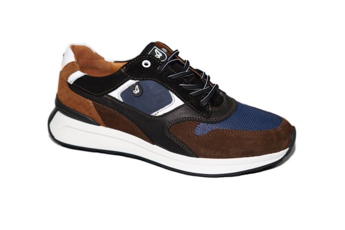 Australian sneaker in blauw bruin sportief zool