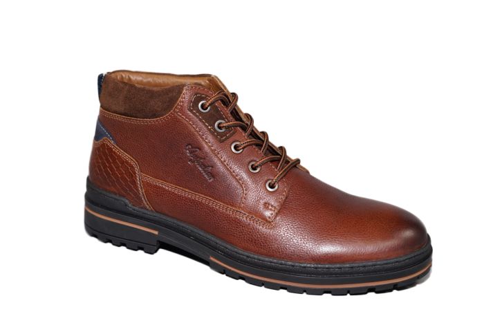 Australian boot in cognac leer met stoere zool