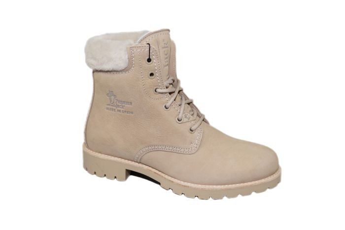 Panama Jack boot in taupe nubuck schapenvacht