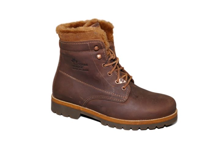 Panama Jack boot in cognac leer met schapenvacht