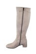 Tamaris laars in taupe stretch op 55 mm hak
