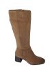 Tamaris laars in camel suede op 55 mm hak