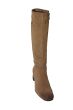 Tamaris laars in camel suede op 55 mm hak