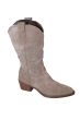Tamaris laars in taupe suede western style 60 mm
