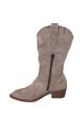 Tamaris laars in taupe suede western style 60 mm