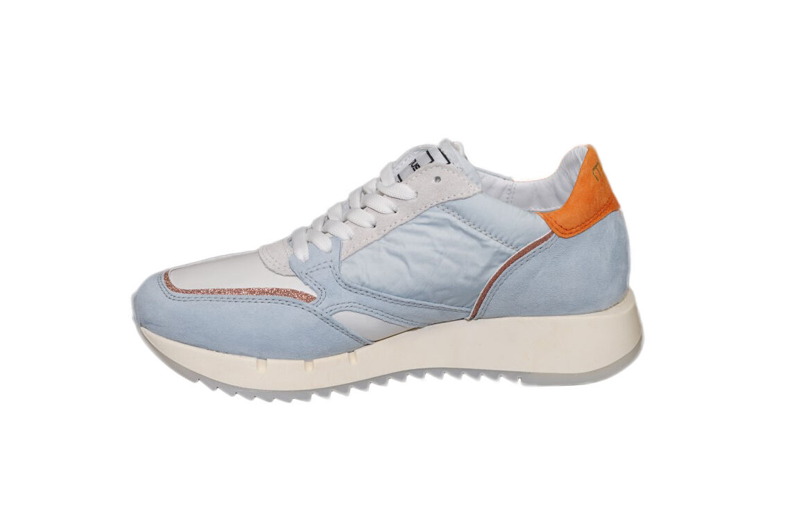 Mjus Sneaker in blauw suede met stof kopen bij Koetsier Schoenmode. T36101-Anisette | Koetsier Schoenmode