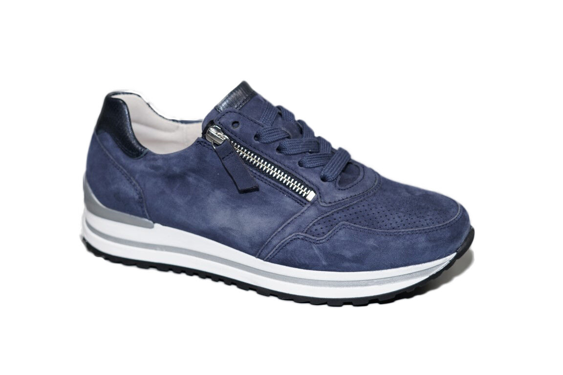 Gabor sneaker in blauw suede online kopen bij Koetsier Schoenmode. 26.528-26 Koetsier Schoenmode
