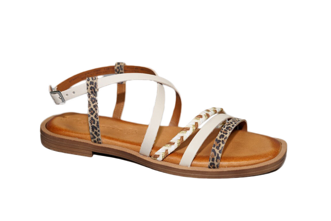 zegen volgens berouw hebben Tamaris sandaal in wit met bandjes platte zool online kopen bij Koetsier  Schoenmode. 28115-197 | Koetsier Schoenmode