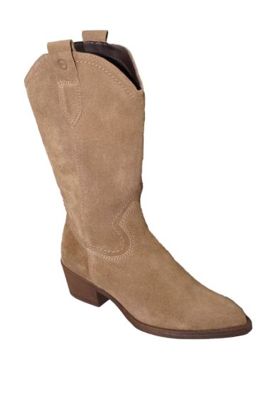 Tamaris laars in bruin suede western style 60 mm