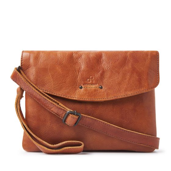 De Rooy Amsterdam schoudertas clutch in cognac