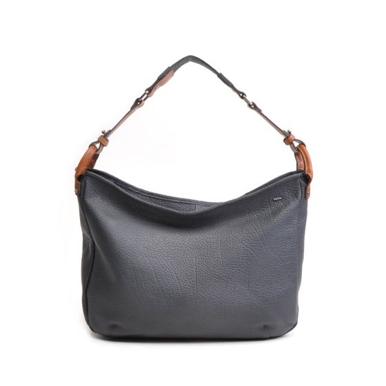 Berba dames Hobo tas in blauw leer