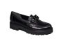 Gabor Moccasin in zwart leer met ketting