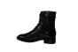 Mjus bikerboot in zwart leer met randje