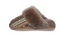 Warmbat Pantoffel Collie in stof print Taupe