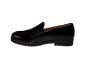 Gabor moccasin in zwart lak met nubuck