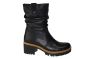 Panama Jack bikerboot in zwart leer grove zool