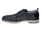 Berkelmans veterschoen in zwart blauw print