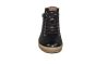 Pikolinos veterboot in zwart leer platte zool