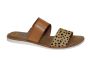 Skechers slipper in cognac met dots
