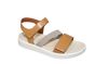 Ecco Sandaal in cognac leer combi