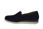 Gabor moccasin in blauw suede op witte zool