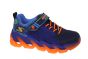 Skechers klitteband schoen blauw oranje