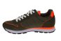 Sun 68 sneaker in groen stof met oranje randje